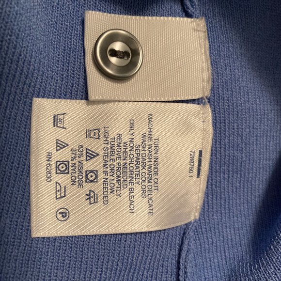 Classic Sky Blue Land's End Cardigan Sweater Size Large - Picture 3 of 5